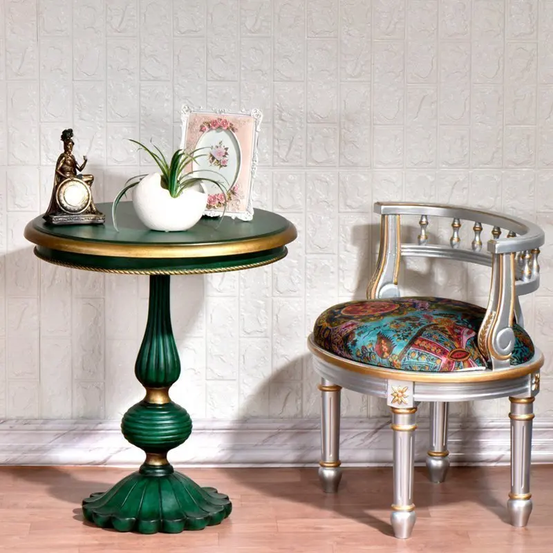 HYS American solid wood edge table American small coffee table balcony small tea table chair living room garden coffee