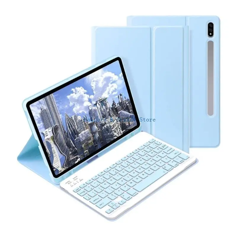 

Y4UE Keyboard Case for Tab S9FE 11inch Detachable Bluetooth-compatible