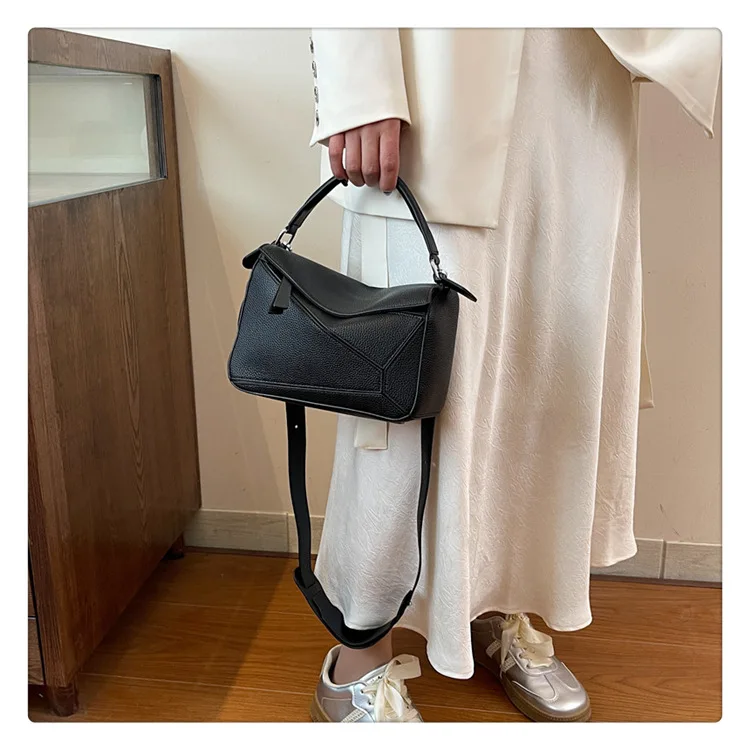 حقيبة مربعة عصرية لعام 2025، محفظة كروس على طراز إيندي، حقيبة كتف مرقعة للنساء، حقيبة يد صغيرة مستوحاة من المصمم الفريد #3