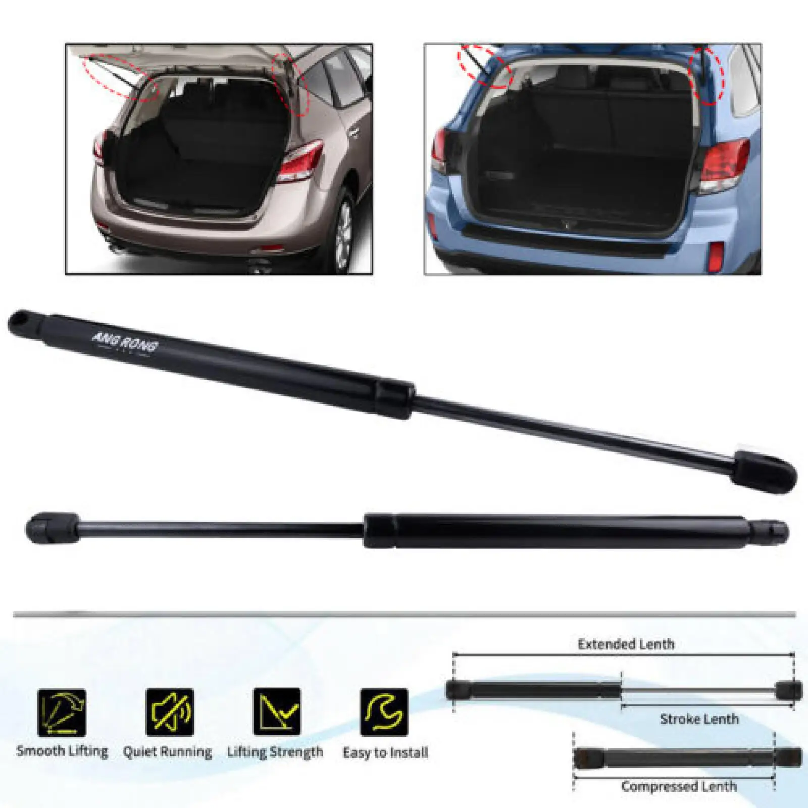 For Hyundai Santa Fe MK II 2007-2012 SUV Boot Tailgate Gas Struts 81770-2B001