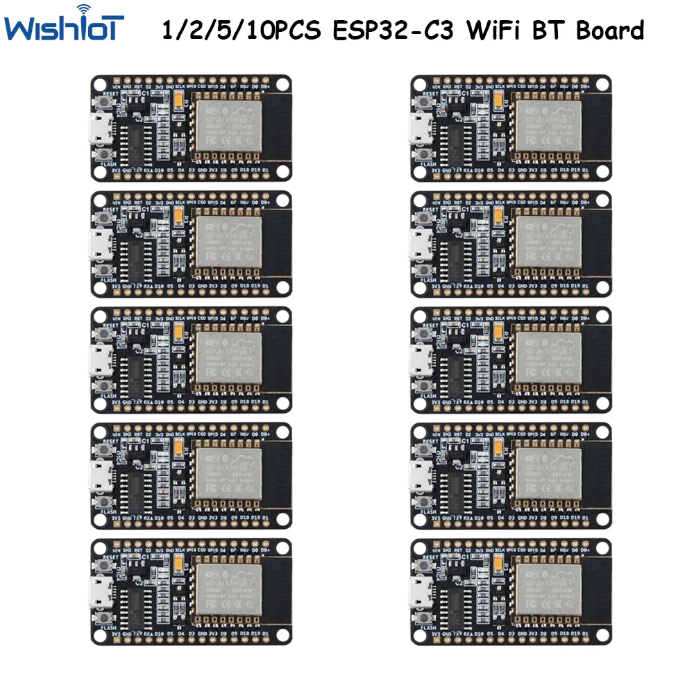 1/2/5/10 Stuks ESP32-C3 Wifi Blue-Tooth Ontwikkelbord 32-Bit RISC-V Single-Core Processor 4Mb Flash NiceMCU-C3F Voor Smart Home