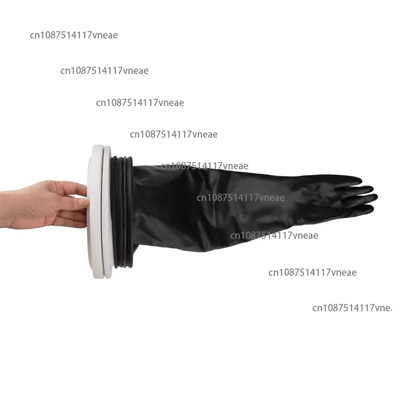 Acid Alkali Resistant Vacuum Box Special Gloves Flange Scientific Research Test Battery Factory Operation Liquid Injection Box