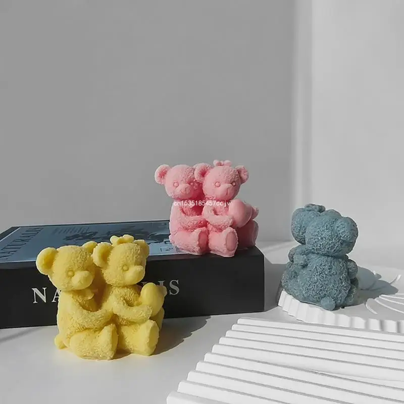 Easy to Clean Bear Silicone Mold Artistic Molds Molds Beautiful Craft Mold Flexible Ornament Moulds for Making Dropship