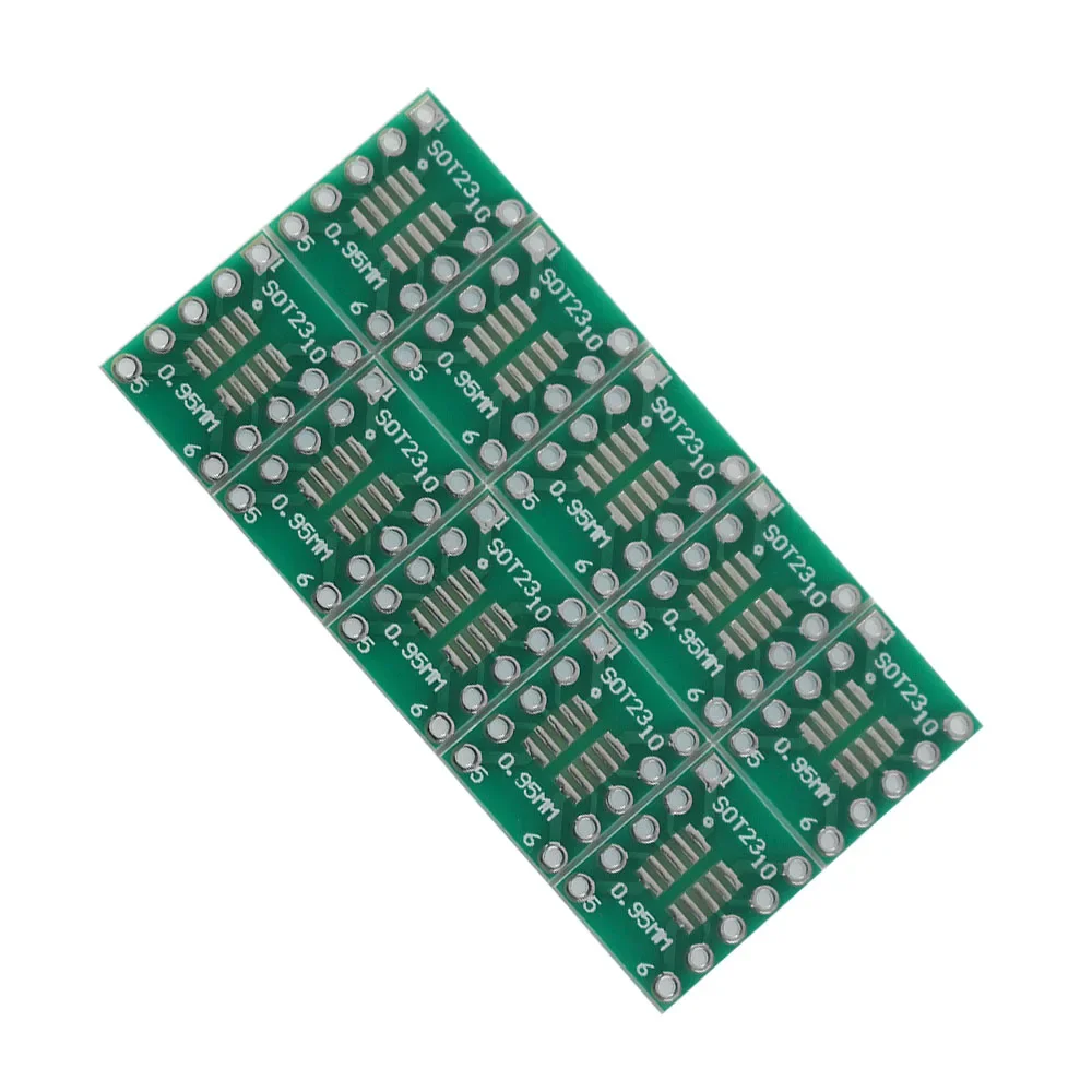 لوحة دارات مطبوعة SOP10 MSOP10 SOP23 إلى DIP10 Pinboard SMD إلى DIP IC مأخذ توصيل محول 0.5 مللي متر/0.95 مللي متر إلى 2.54 مللي متر DIP Pin لوحة دارات مطبوعة تحويل #4