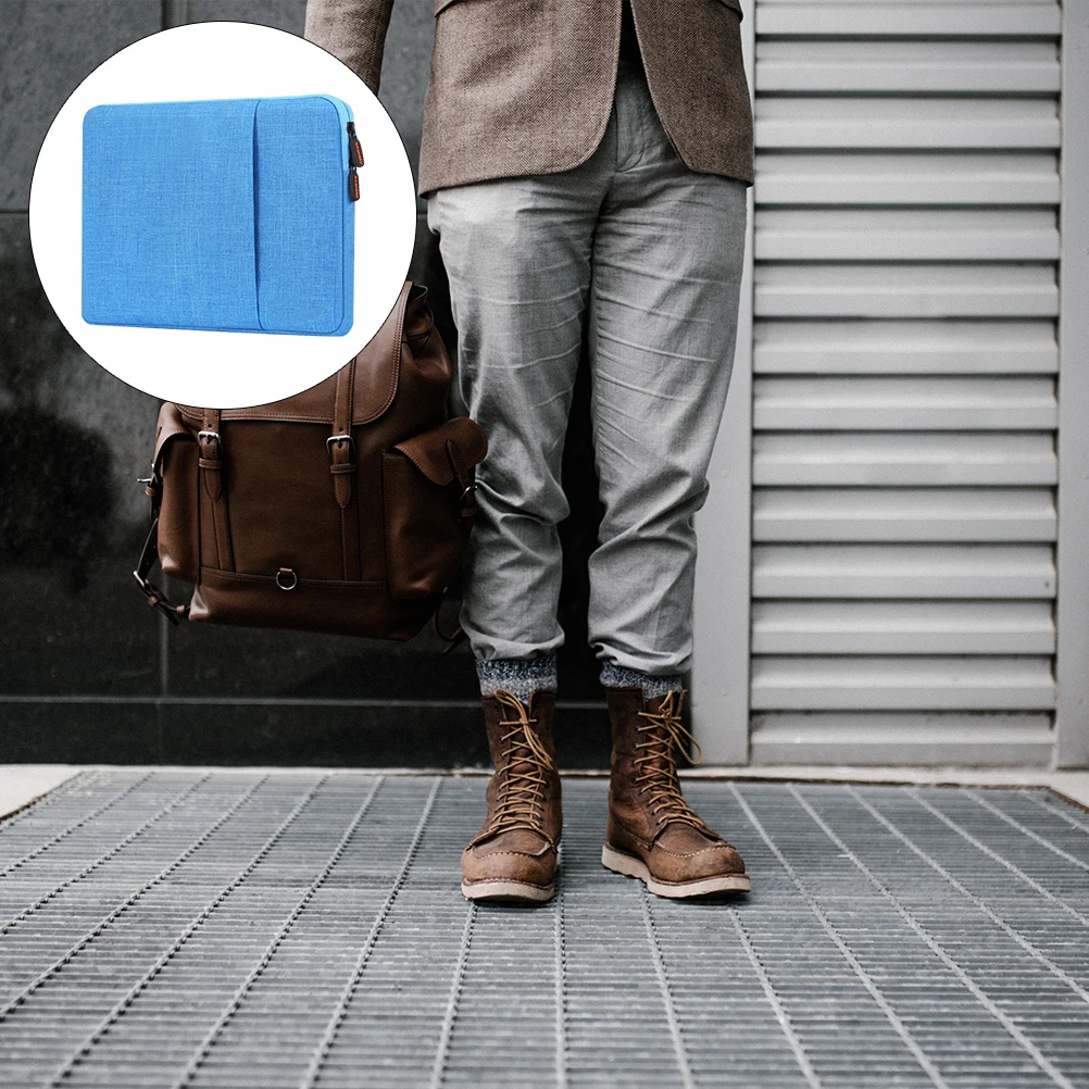 

1pc Laptop Bag 15.6 Inch Waterproof Shockproof Notebook Bag For Men Women Portable Computer Storage Pouch Office Travel