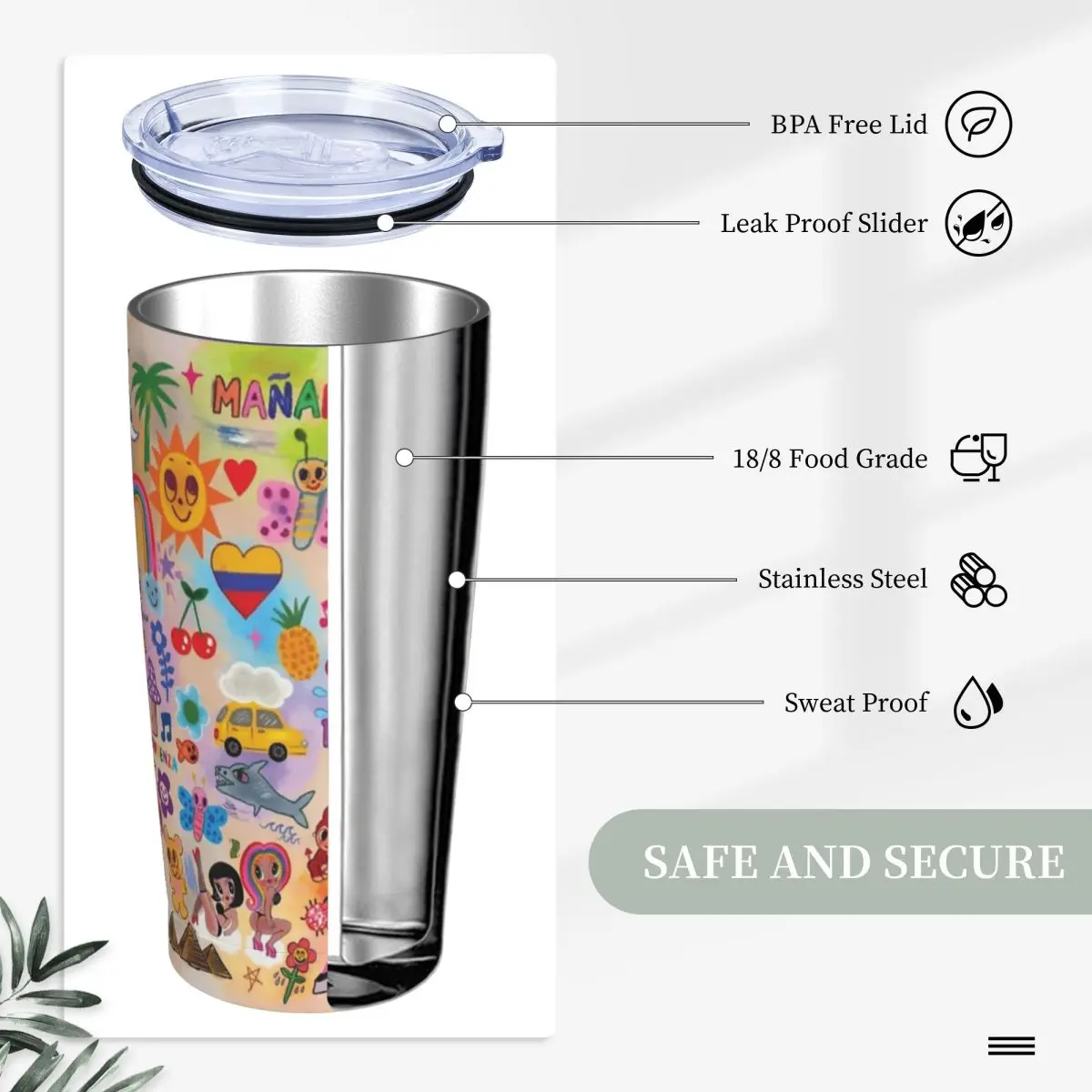 Stainless Steel Tumbler Musician K-Karol G Thermal Mug Colombian Singer Provenza Bichota Cold Drink Car Mugs Travel Water Bottle