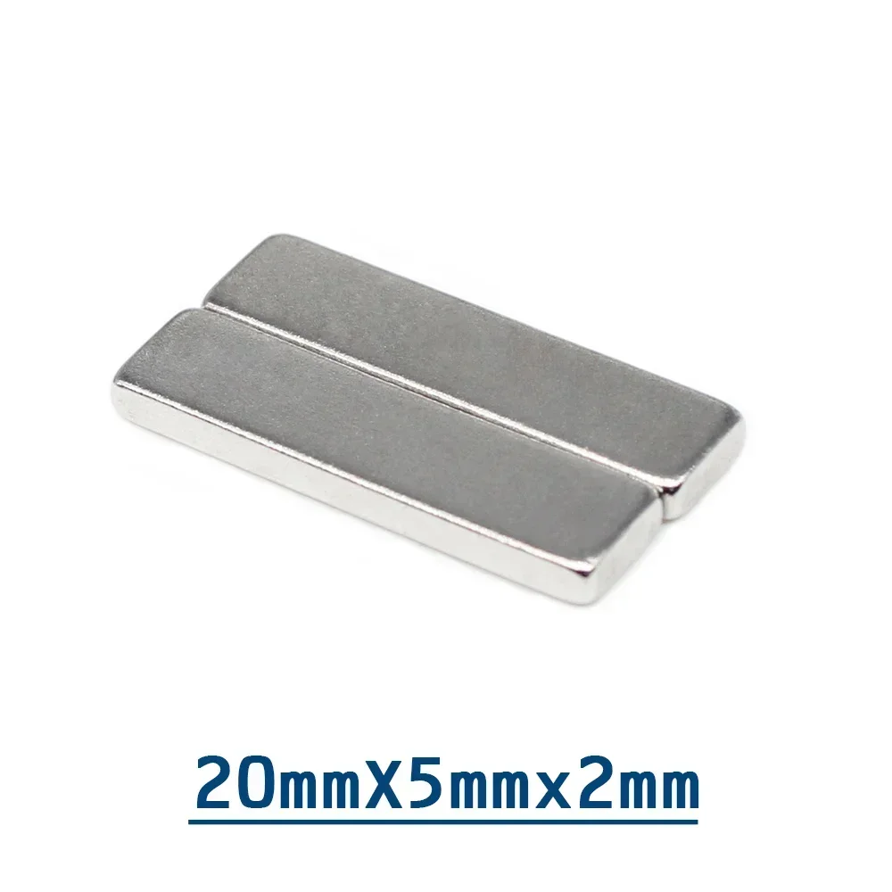 

10/20/50/100/150/200PCS 20x5x2 Strong Block Magnets N35 Permanent Neodymium Magnet 20*5*2 Rectangular Rare Earth Magnet 20x5x2mm