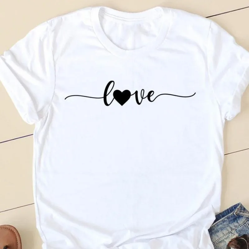 Moda damska Krótkie rękawy Letnia odzież z motywami z kreskówek Moda Harajuku Codzienne topy Graficzne koszulki Estetyczne