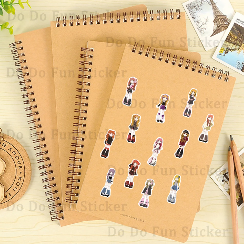 50 قطعة الكرتون Y2K ملصق الموضة مقاوم للماء بولي كلوريد الفينيل كول وسيم شخصية فن الديكور كأس جراب هاتف سجل القصاصات المحمول