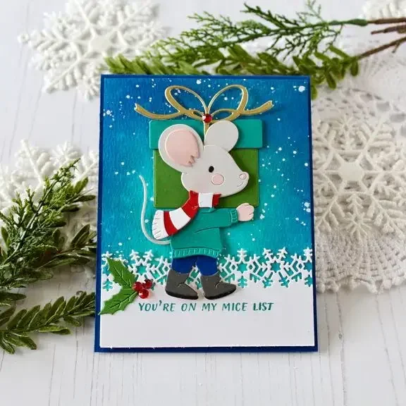 

Mmao Craft metal cutting dies cut die mold Christmas gift box mouse Scrapbook paper craft knife mould blade punch stencils dies