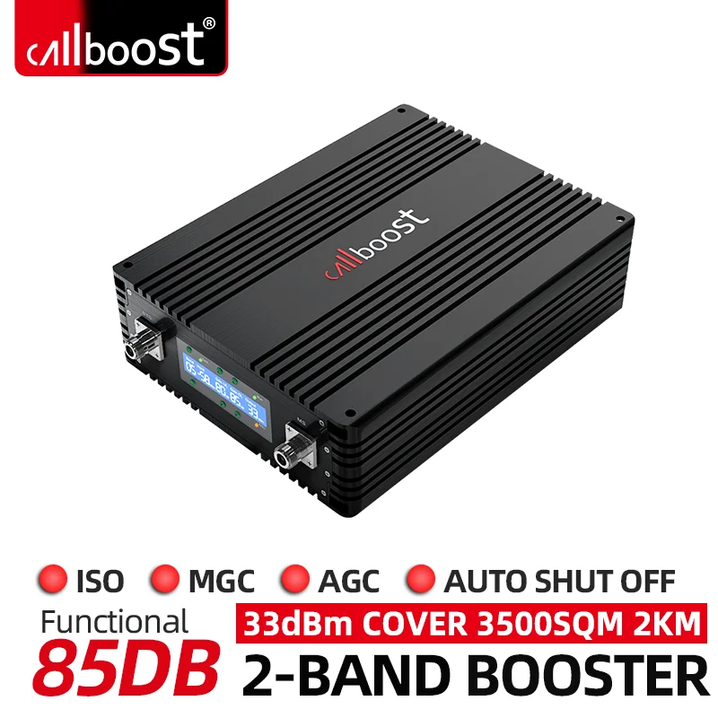 Amplificador de engenharia de alta tecnologia para celular, 85db, 2 bandas, cobertura grande, repetidor celular, 4g, 3g, 2100, 1800mhz, rede aprimorada doméstica