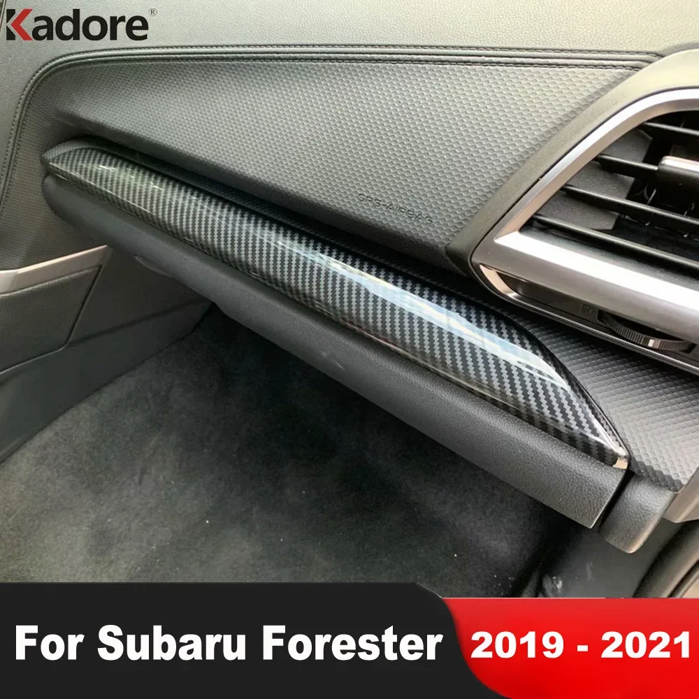 

Накладка на панель приборной панели центральной консоли автомобиля для Subaru Forester SK 2019 2020 2021, внутренние молдинги из углеродного волокна, аксессуары