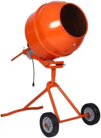 5.0 Cu. Ft. Portable Concrete Mixer,Electric Cement Mixer,Etl Certificated Copper Motor