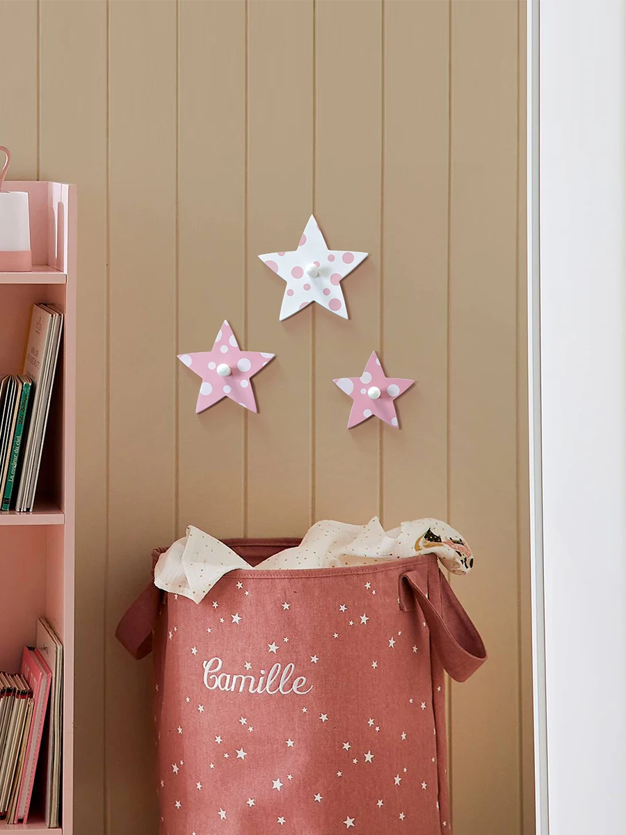 Hangers for Clothes Kids Wall Decoration Items Keychain Cute Room Decor Star Figure Wood Home Organization and Storage Europe