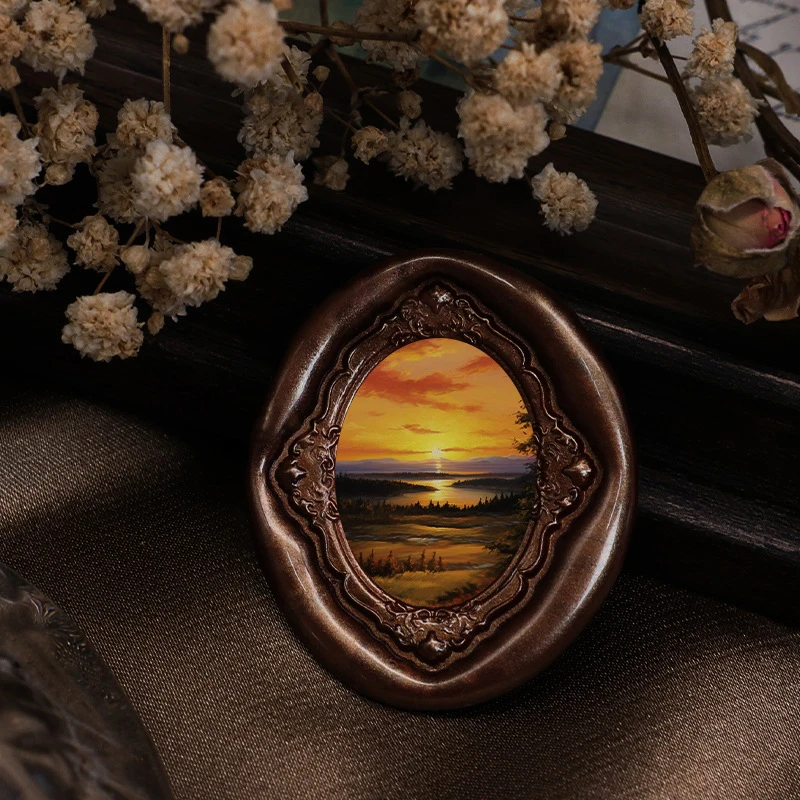 Photo Frame Lacquer Seal Head Retro Mirror Frame Sealing Wax Stamp Head Irregular Copper Head Envelope Invitation Deco Seal