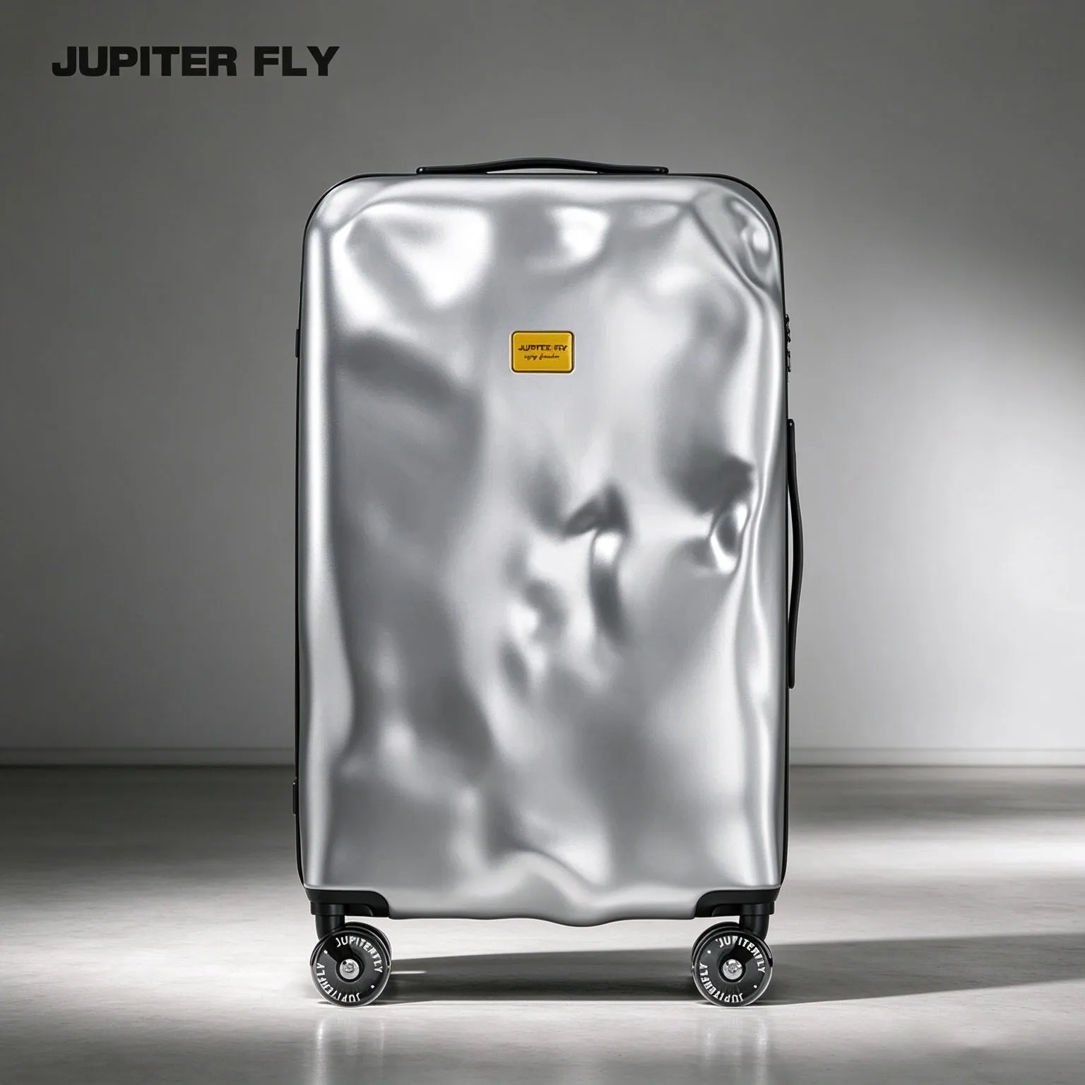 JUPITER FLY Premium Distressed Textured Suitcase 24 Inch Large Capacity Luggage 20 Inch Carry-On with Silent Spinner Wheels