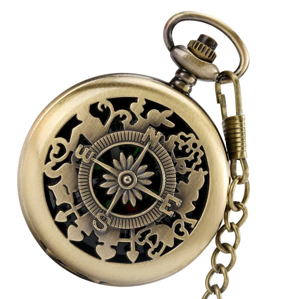 1Set Vintage Pocket Compass Portable Retro Alloy Hiking Outdoor Navigation Tool Lightweight Sensitive Accurate Dial