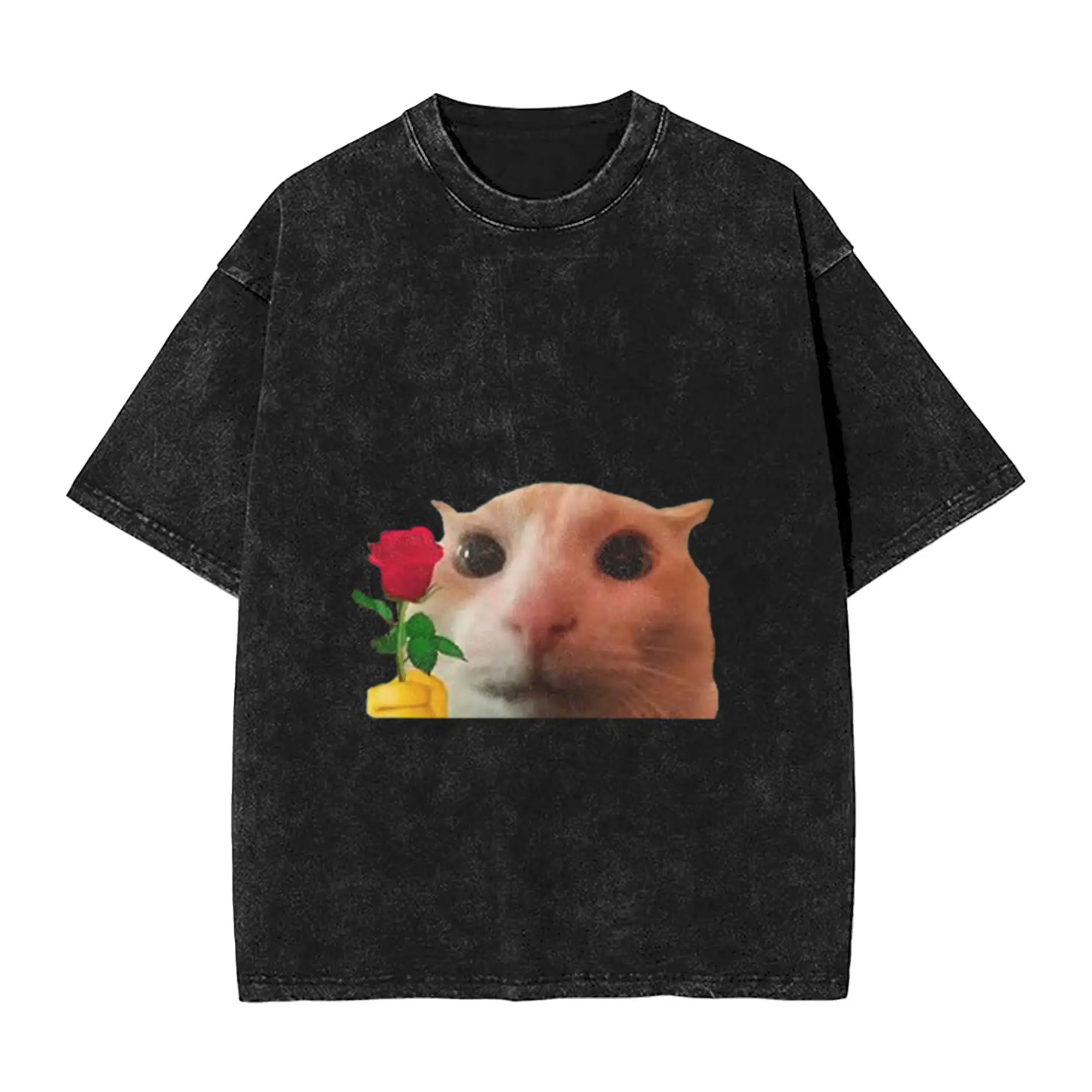 Cat Sticker   1 Classic Trendy A T-Shirt Oversized Short Sleeve Men's Women's Cotton Tees Tops