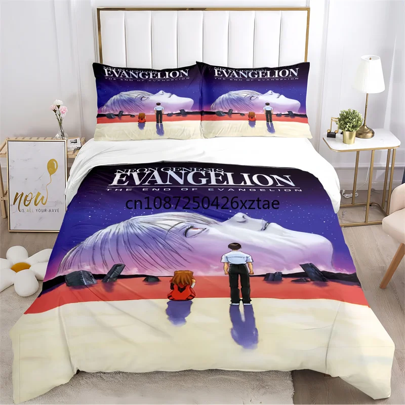 

Anime E-Evangelions Poster Duvet Cover Sets Printed Bedding Set Double Queen King Size 2/3pcs,Bettbezug