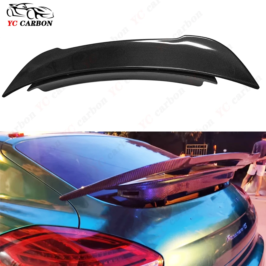 For Porsche Panamera 970 970.1 970.2 2009-2016 Carbon Fiber Spoiler Rear Wing  Auto Racing Car Styling Tail Lip Wing Body Kit