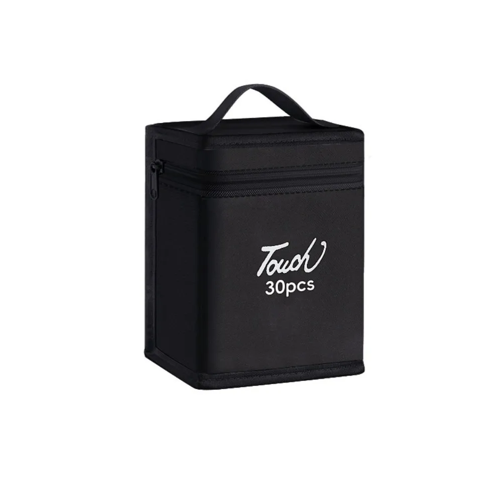 Black Color Marker Pens Storage Bag 12-168 Count Zippered Closure Art Markers Organizer Handbag Style Functional Storage