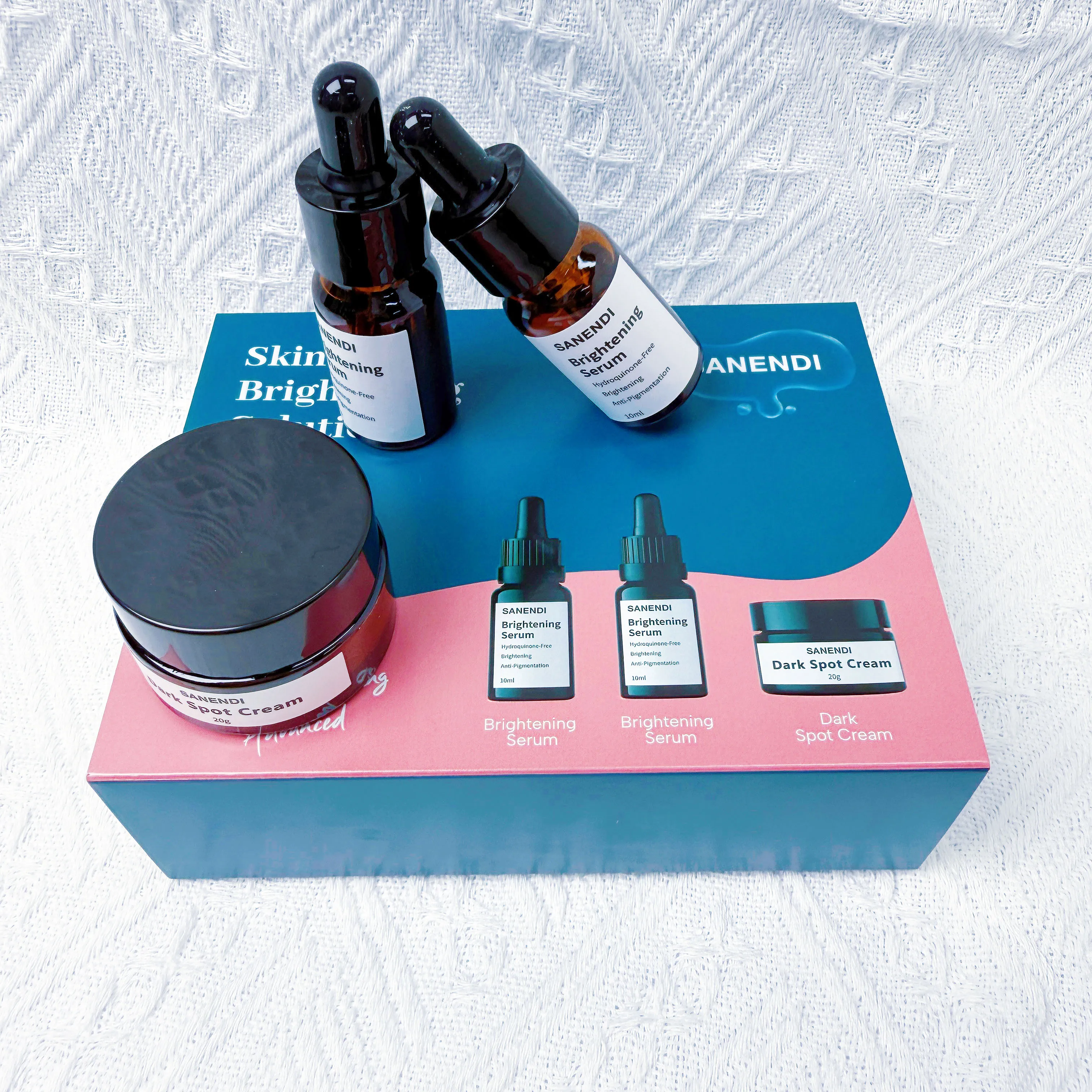 Sanendi Korean Skincare Moisturizing And Freckle Removing Face Cream And Essence Set For Sensitive Muscles And Various Skin Type