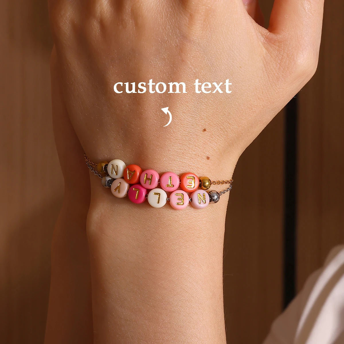 

Personalized Name Bracelet For Women Dainty Gold Color Stainless Steel Personalization Hand Chain Jewelry Valentine Girlfriend