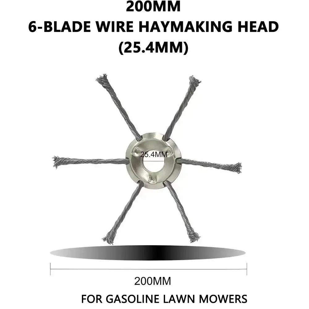 Agricultural Machinery Universal 6 Inch Steel Wire Grass Trimmer Head Replacement Parts for Lawn Mower Brush Cutter