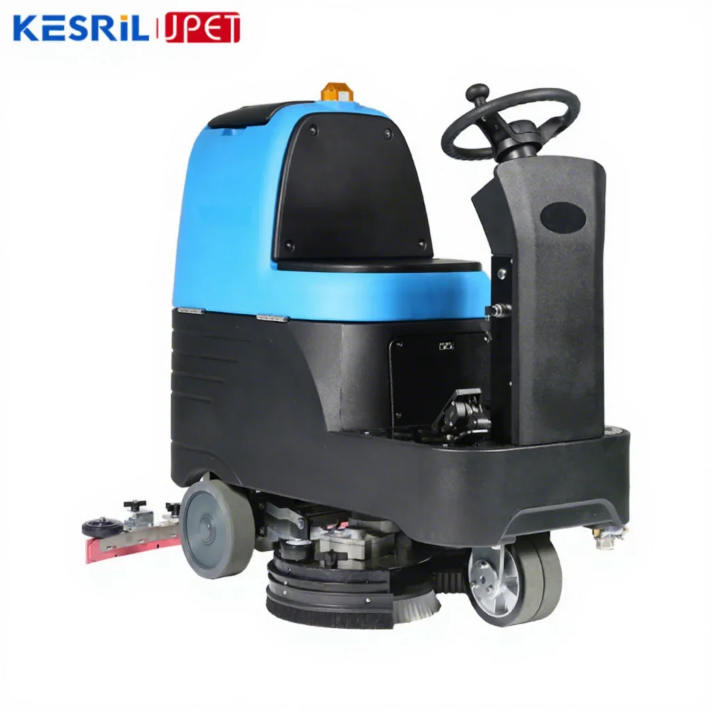 Electric New Automatic Single Disc Ride Floor Scrubber Tile Washing Cleaning Dryer Machine 1500W 560mm Factory Supermarket