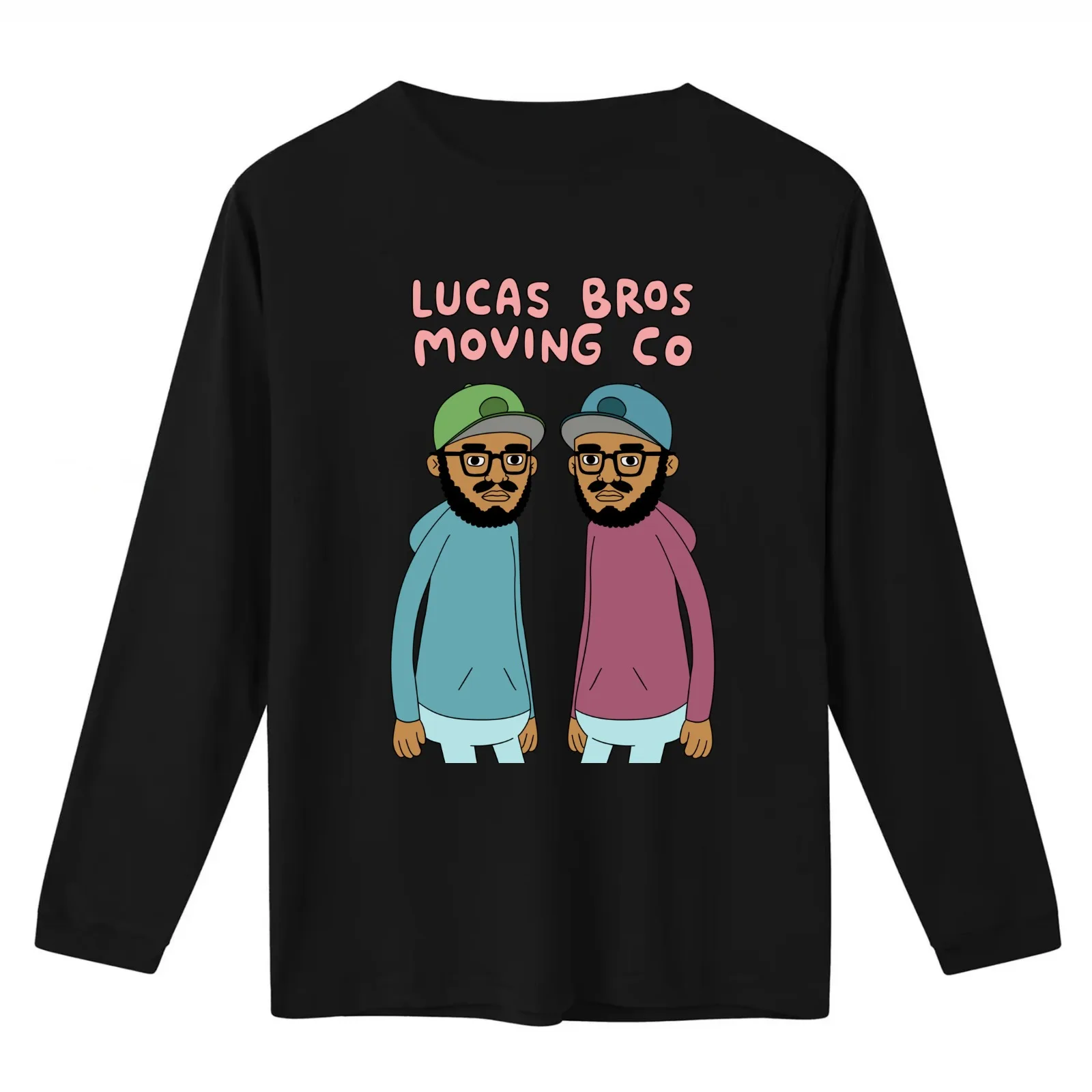 Lucas Bros Moving Co T-Shirt Summer Casual Cotton Tee Oversized Streetwear Tops Vintage Graphic Print Loose Fit Short Sleeve
