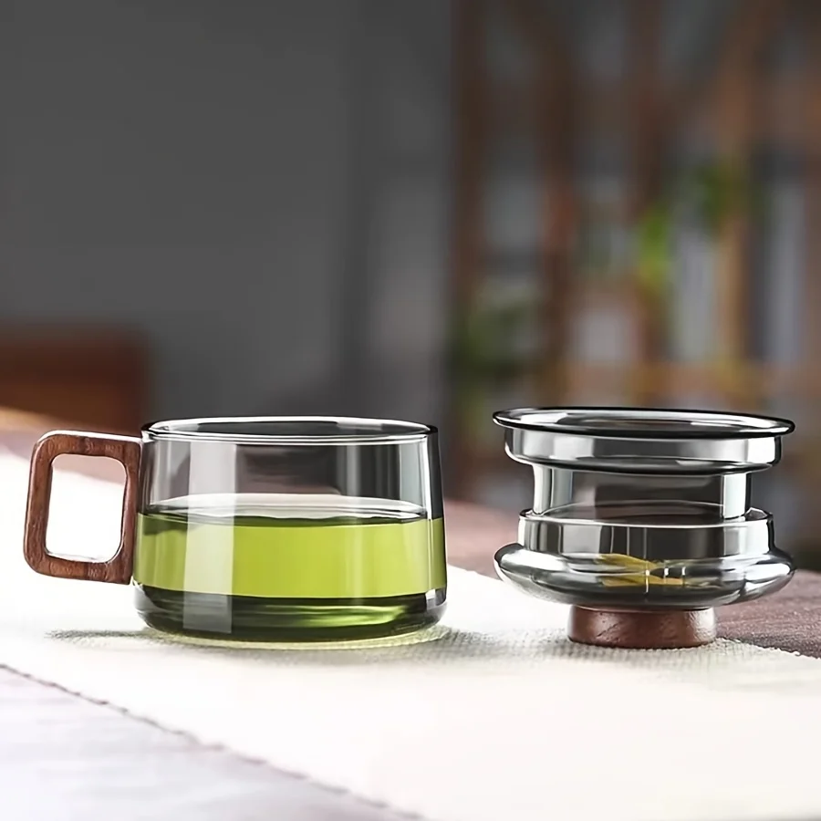 Versatile Glass Tea Cup With Infuser - Heat-Resistant, Reusable, Perfect For Home & Office Use