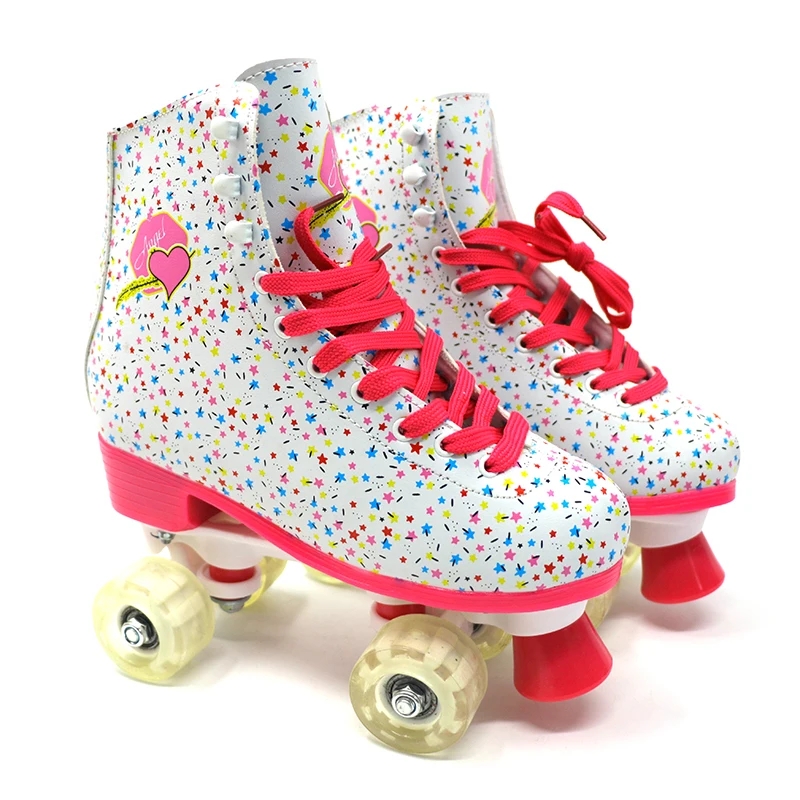 Yijiu Roller Skates 2022 New Pro Quad Roller Skates For Child Pinky Skate Shoes With Flashing PP PVC WHEEL