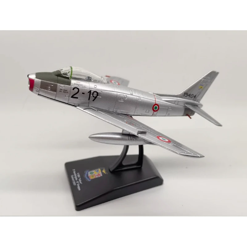 

Diecast 1/100 Scale F-86E Italian 2-19 Military Alloy Model Toy Fighter with Bracket Metal Plane Gifts Collection Display Toy