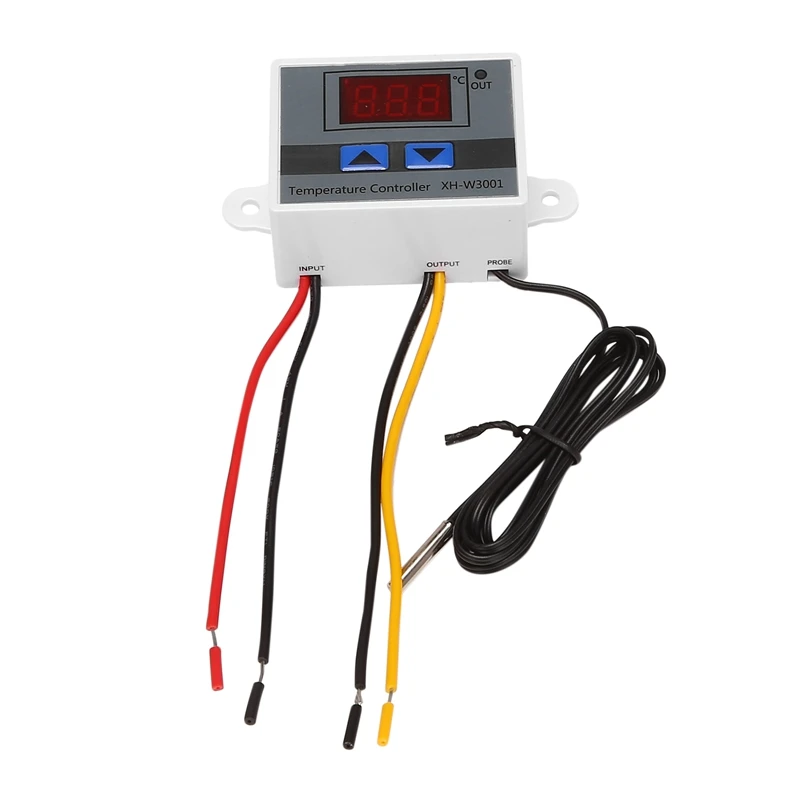 220V Digital LED Temperature Controller 10A Thermostat Control With Switch Digital Display Incubation Controller