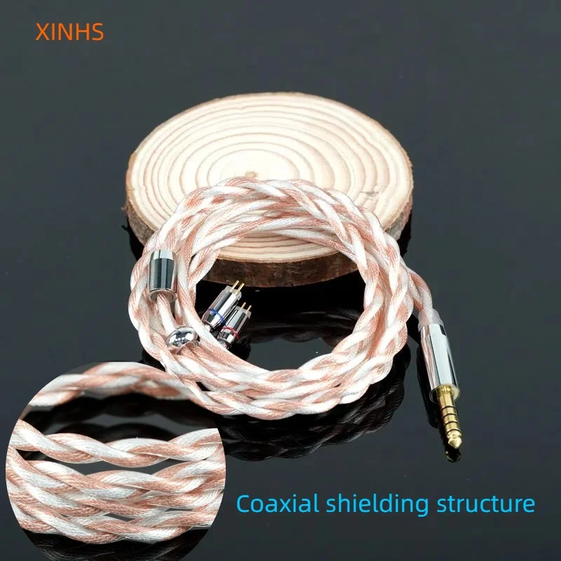 كابل XINHS G58 2-Strand Coaxial Leeds 7N عالي النقاء من سبائك النحاس