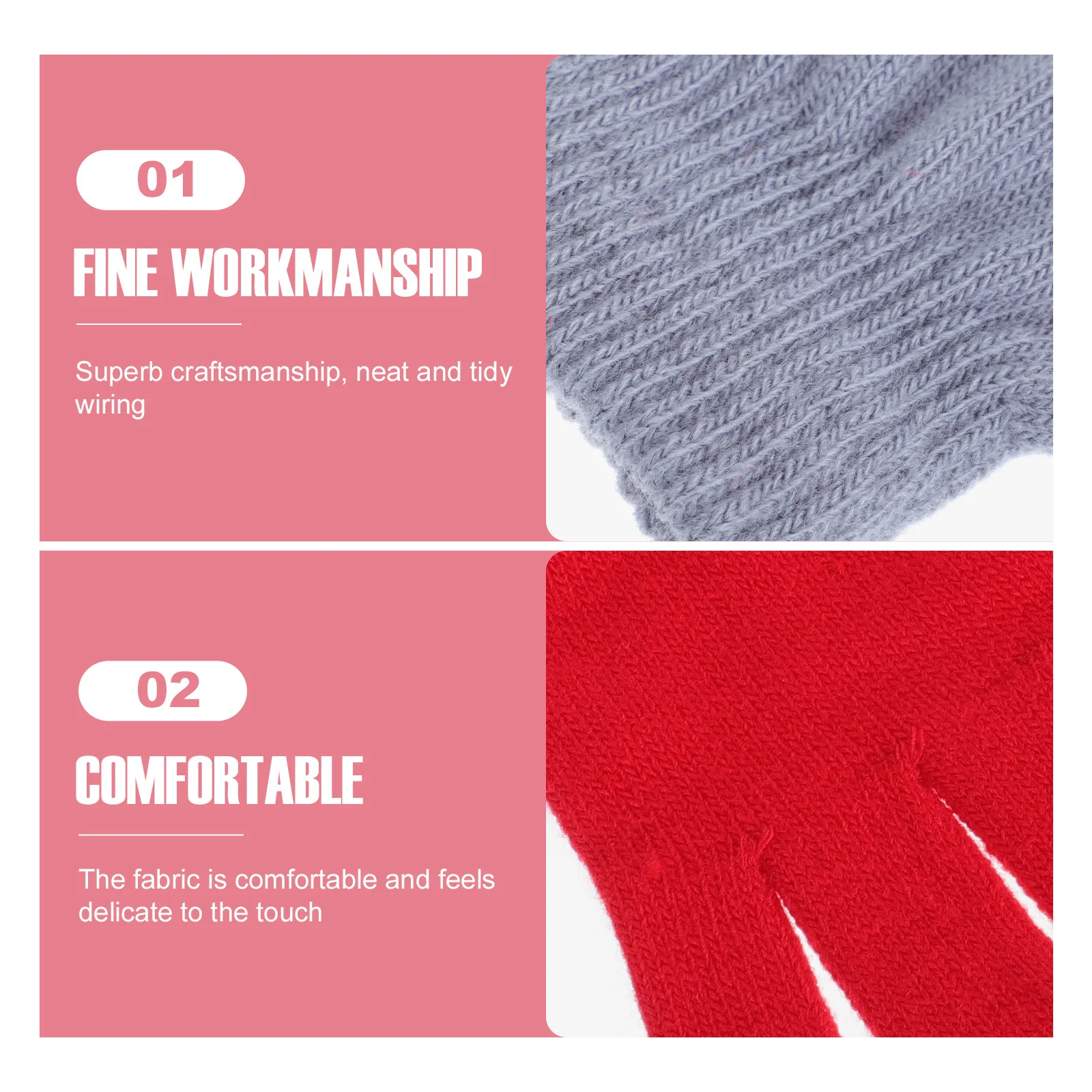 

6pcs Warm Kids Gloves Acrylic Yarn Lightweight Soft Winter Mitten For Children Cold-Proof Indoor Outdoor Wear Knitted Mitts