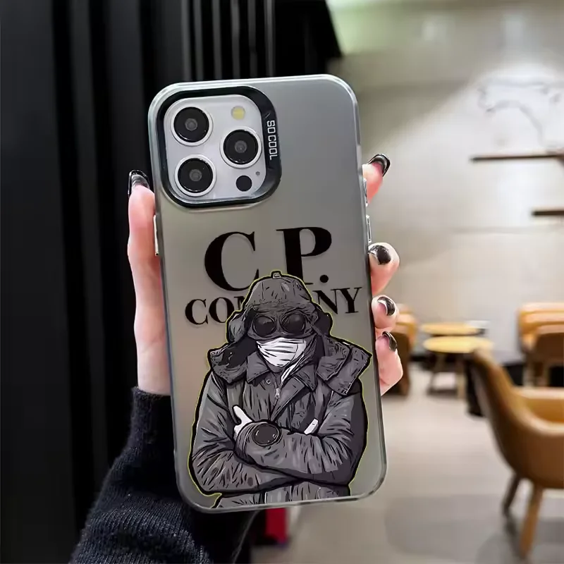 French Pop Paul Mask CP Male Plating For iPhone Case 16 15 14 13 12 11 Pro XR XS Max 7 8 Plus Phone Shockproof Y2K Cover