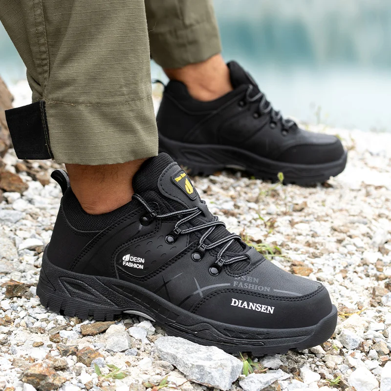 Labor Protection Shoes Anti Smashing Anti Piercing Steel Toe Cap Anti Slip Safety Shoes Wear-resistant Protective Hiking Sneaker