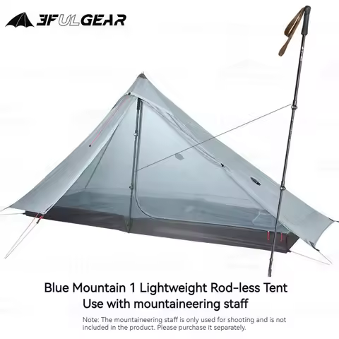 3F UL GEAR LanShan1 Pro Camping Tent 20D Double Layer Silicone Outdoor Hiking Waterproof Windproof Poleless Tent Ultralight 690g