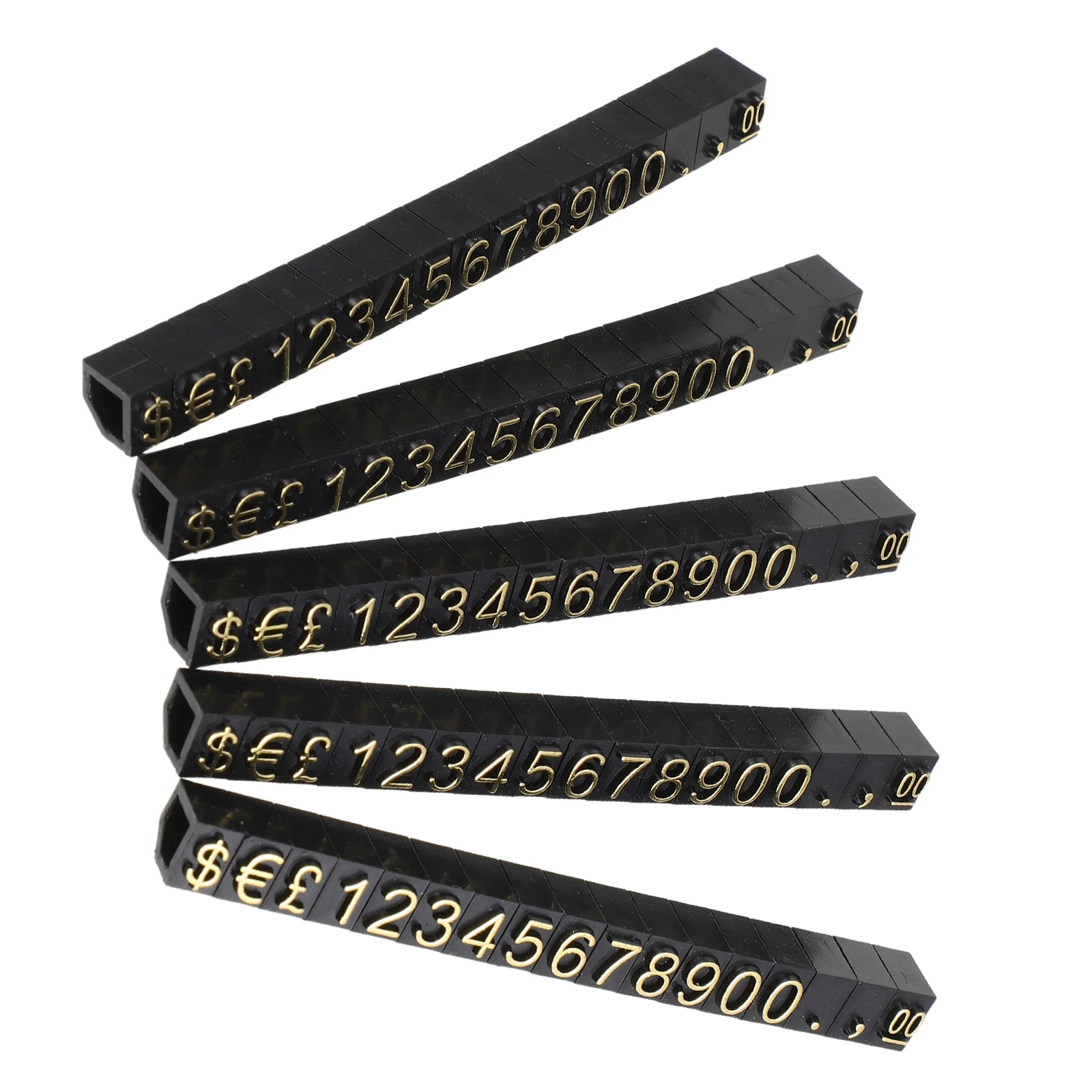 

5 комплектов золотых кубиков для отображения цен в магазине, гибкие комбинированные ценники для ювелирных изделий для розничной торговли, подставки для счетчиков, маленькие этикетки