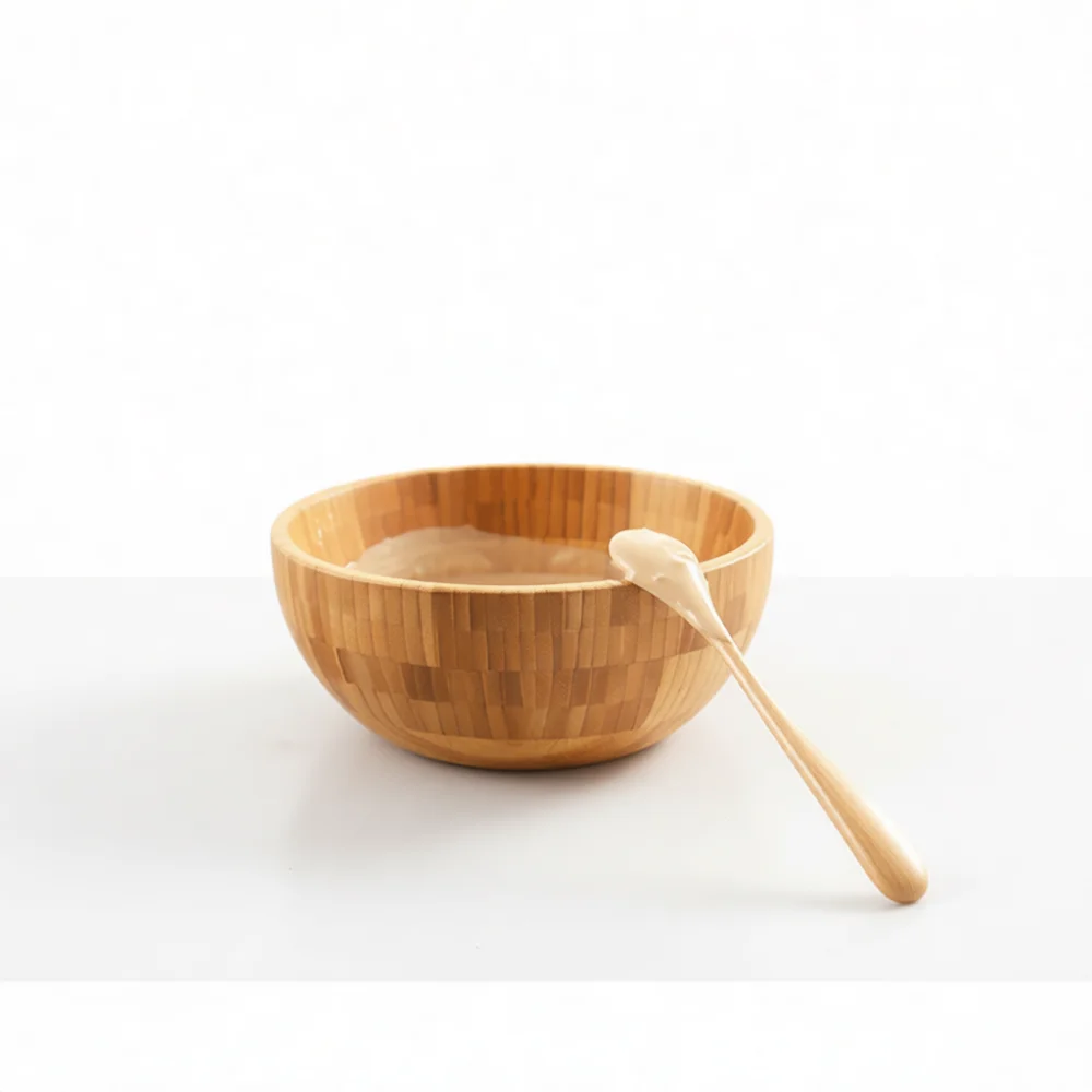 Large Solid Wood Salad Bowl Premium Acacia Timber Serving Container Hand Polished Natural Texture Durable Kitchen Tableware
