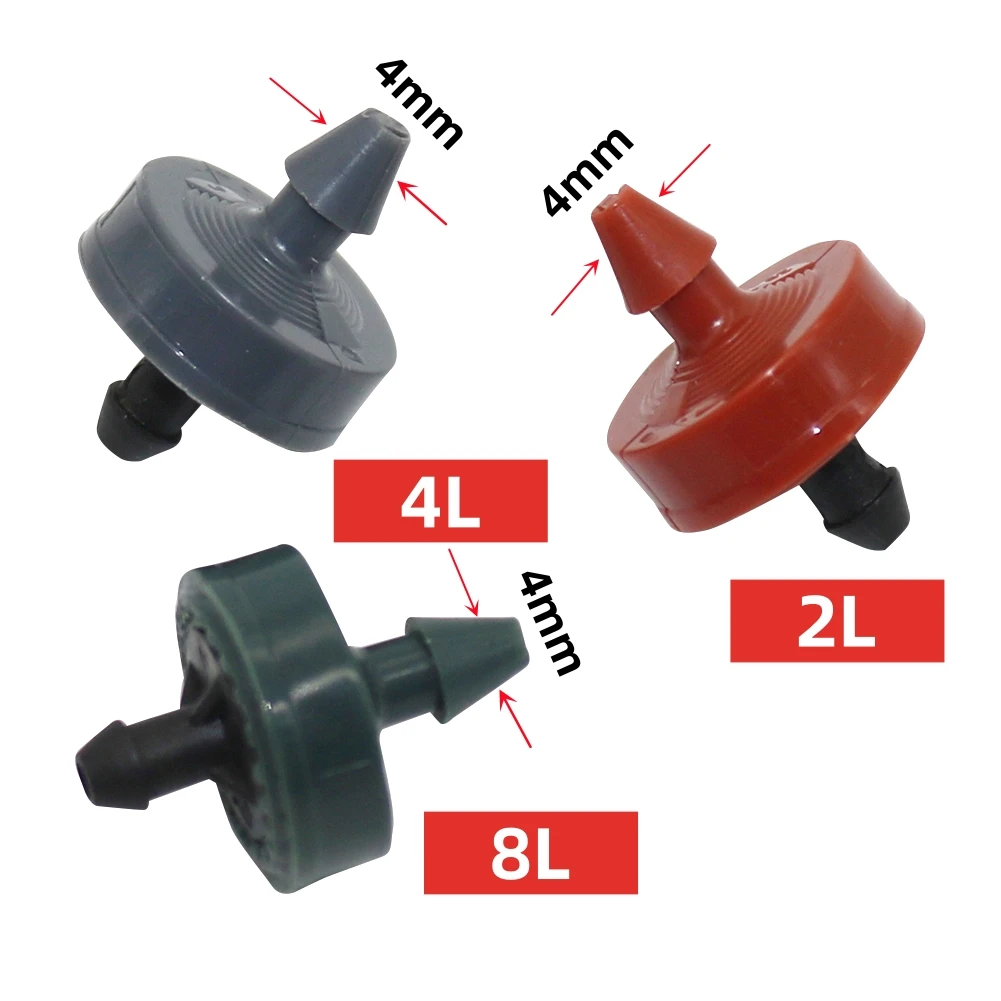 2L 4L 8L gocciolatore di irrigazione di tipo compensato a pressione flusso costante emettitore di irrigazione da giardino raccordo a goccia per serra da frutteto