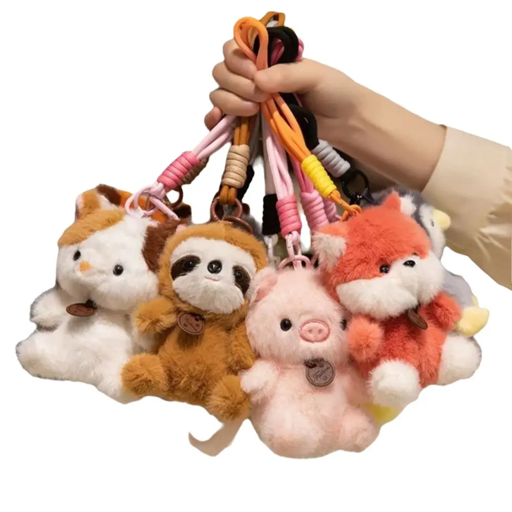 

Stuffed Animal Animal Pendants Rabbit Duck Elephant Dinosaur Panda Sloth Keychain Keyring Hanging Ornament Stuffed Capybara