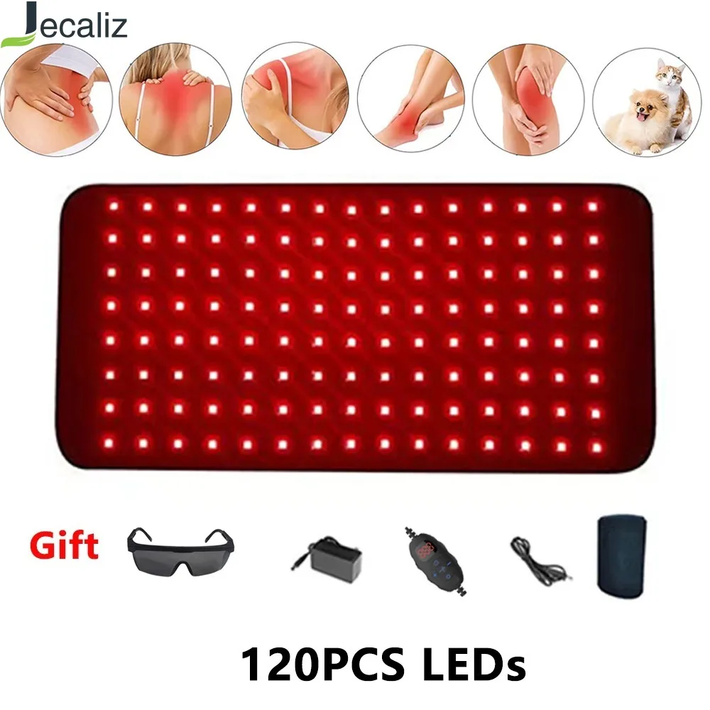 

120pcs Red Light Large Wearable Pads,660 and 850nm Near Infrared Light Devices,Relieves Joint Fatigue Relaxes Muscles Plug-in