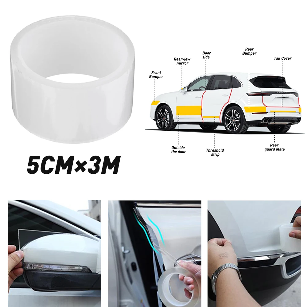 

Car Stickers Door Edge Protector Car Door Sill Sticker Anti Scratch Transparent Film Protection Style Auto Accessories Universal