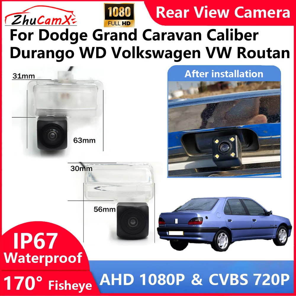 

For Dodge Grand Caravan Caliber Durango WD Volkswagen VW Routan Backup Parking Reverse Rear view Camera AHD 1080P