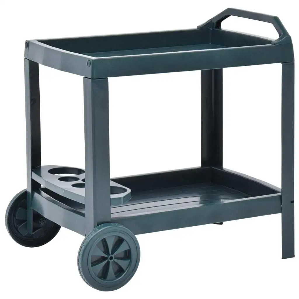 

Eco-Friendly Green Beverage Cart - Durable Plastic, 27.2x20.9x28.3 Inches, Perfect for Parties & Events