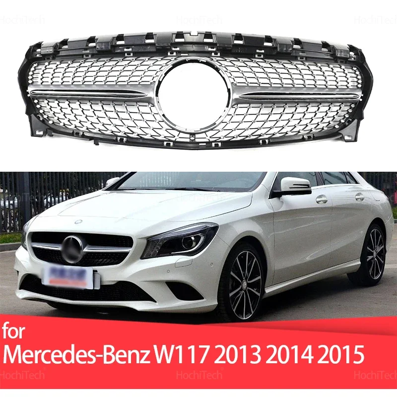 Car Front Bumper Kidney Grille for Mercedes Benz CLA-Class W117 C117 X117 CLA180 CLA200 CLA250 2013-2015 Diamond Racing Grill