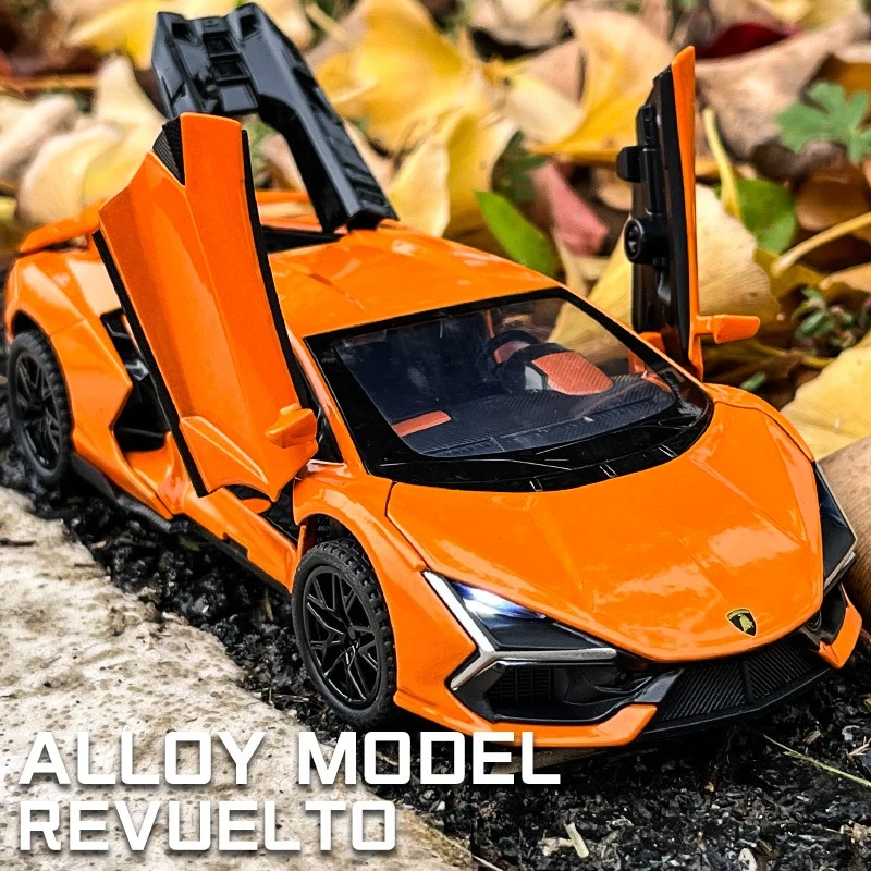 

1:32 Lamborghini Revuelto sports car Alloy Sound Light Pullback Simulation Metal Car Model Children's Birthday Toy Gifts