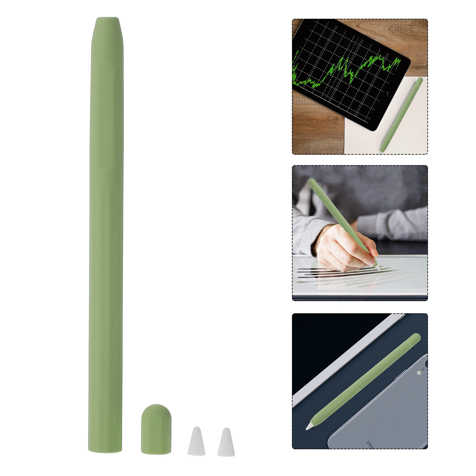 

Силиконовый чехол для ручки-стилуса, защита от падения, чехол для карандаша 2, нескользящий прочный защитный чехол для стилуса в форме моркови